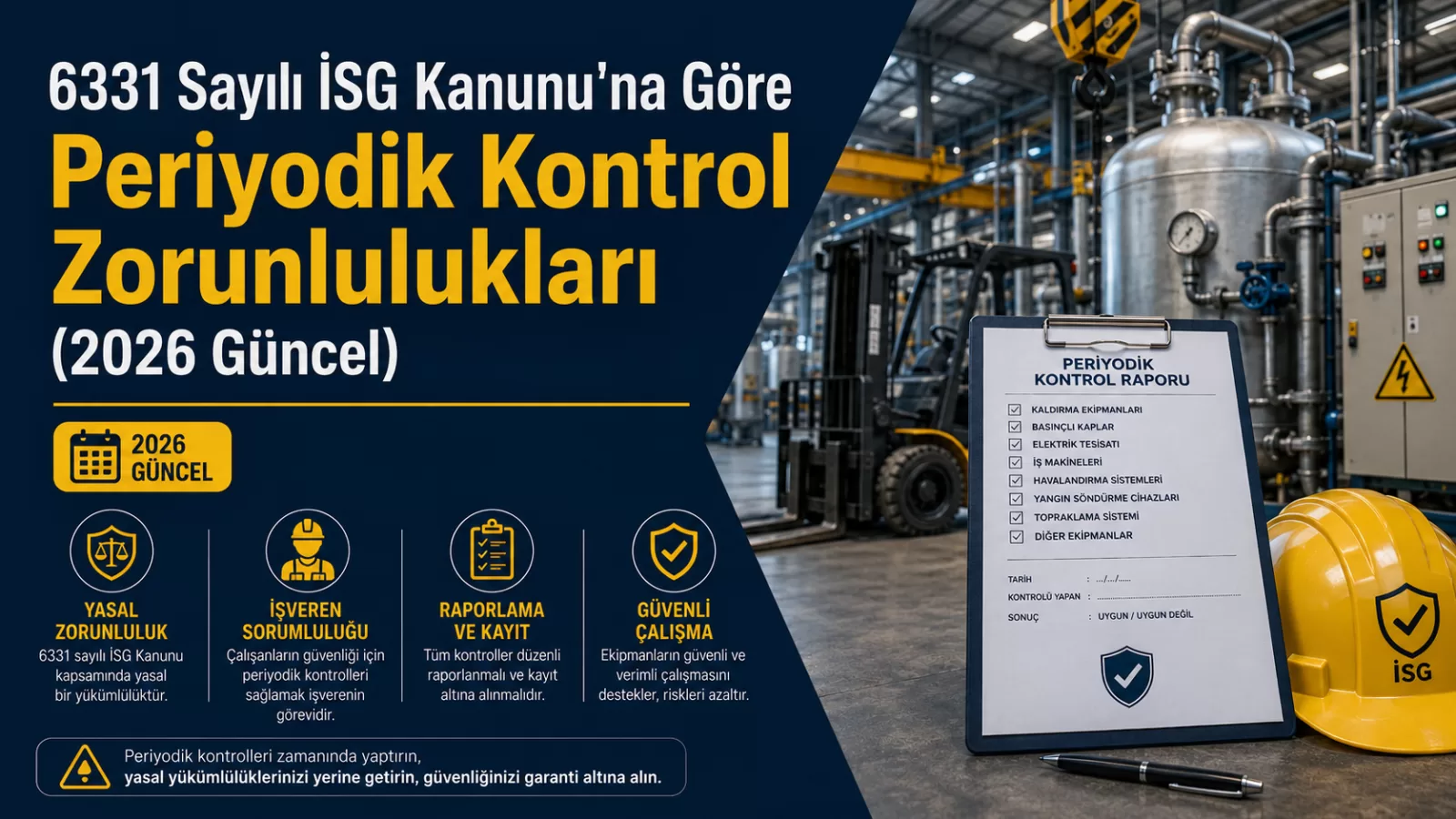 6331 Sayılı İSG Kanunu'na Göre Periyodik Kontrol Zorunlulukları (2026 Güncel)